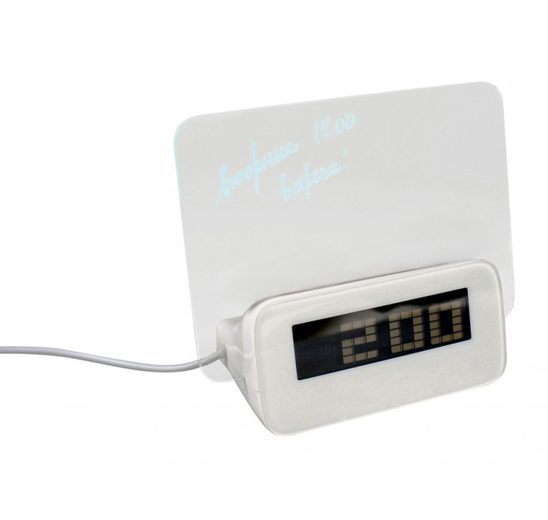 USB Hub на 4 порта с часами и прозрачным экраном для записей маркером