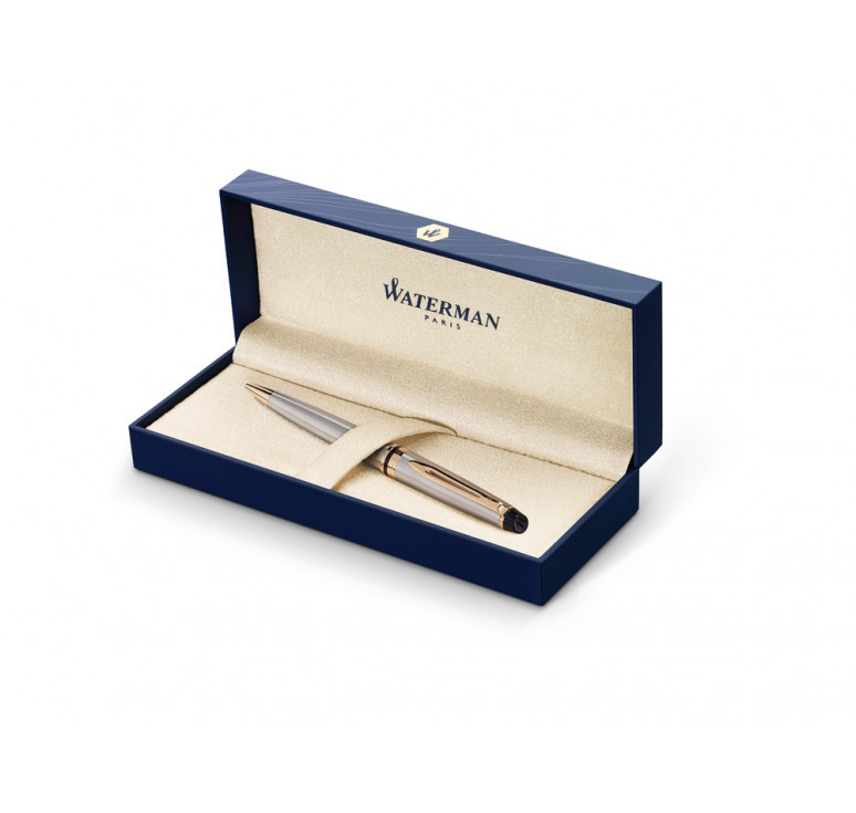Шариковая ручка Waterman Expert 3, цвет: Stainless Steel GT, стержень: Mblue