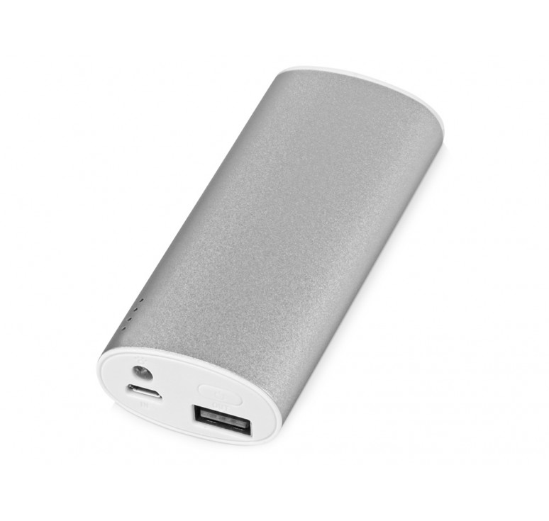 Портативное зарядное устройство Квазар, 4400 mAh, серебристый