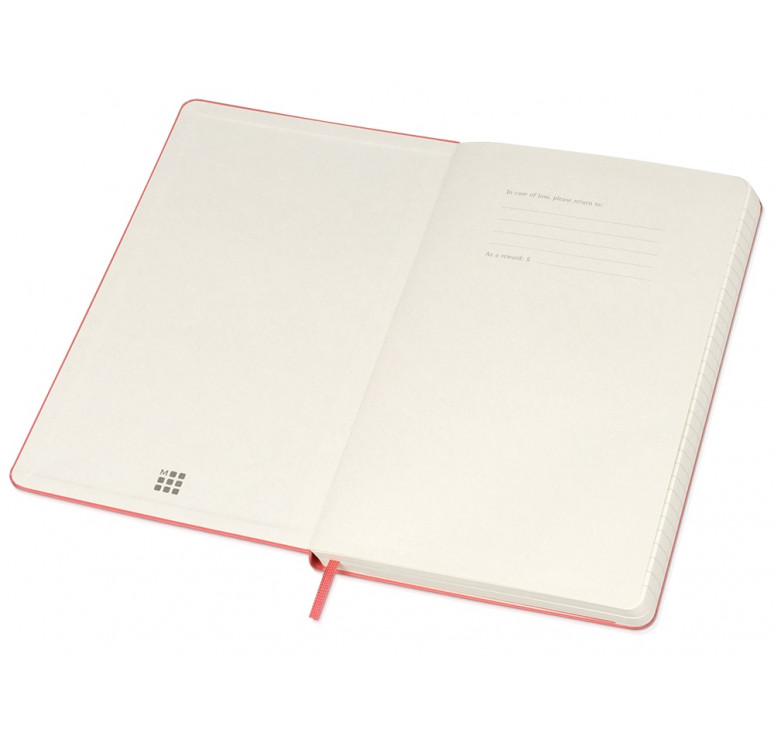 Записная книжка Moleskine Classic (в линейку) в твердой обложке, Large (13х21см), розовый