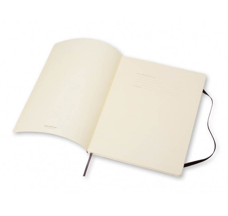 Записная книжка Moleskine Classic Soft (нелинованный), Хlarge (19х25 см), черный