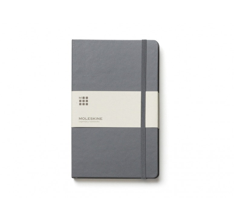 Записная книжка Moleskine Classic (в линейку) в твердой обложке, Pocket (9x14см), серый