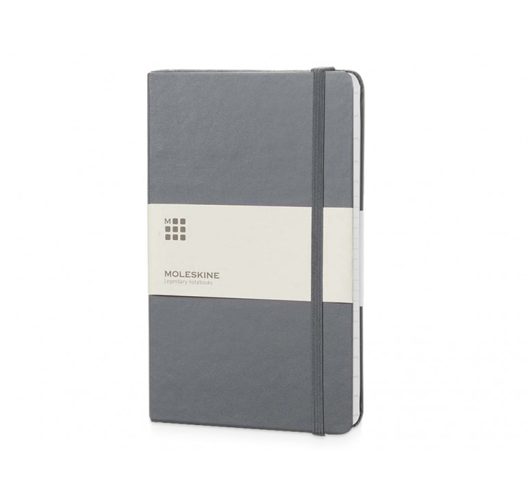 Записная книжка Moleskine Classic (в линейку) в твердой обложке, Large (13х21см), серый