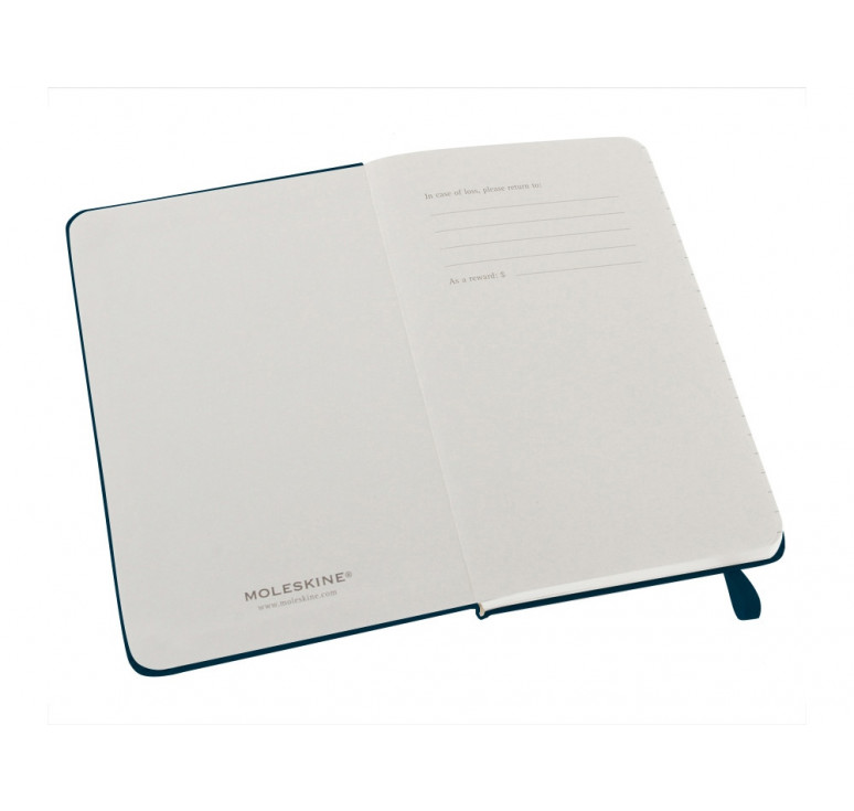 Записная книжка Moleskine Classic (в линейку) в твердой обложке, Pocket (9x14см), голубой сапфир