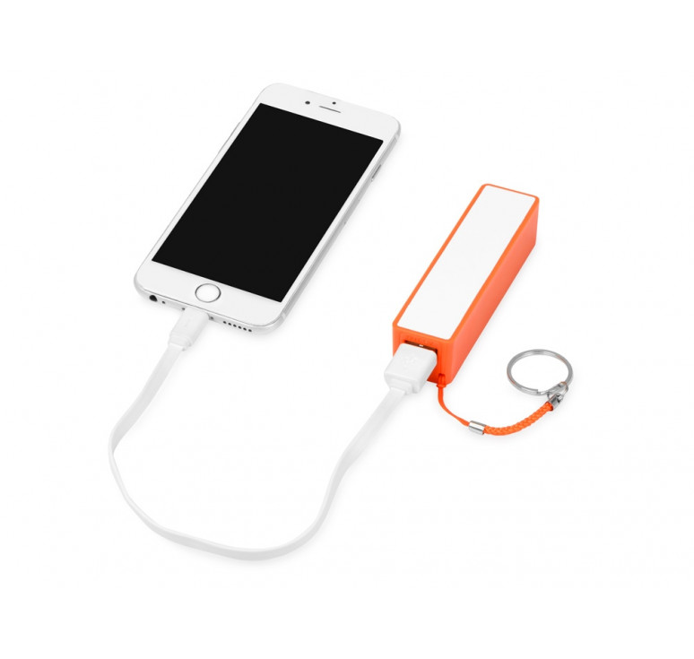 Портативное зарядное устройство Сатурн, 2200 mAh, оранжевый