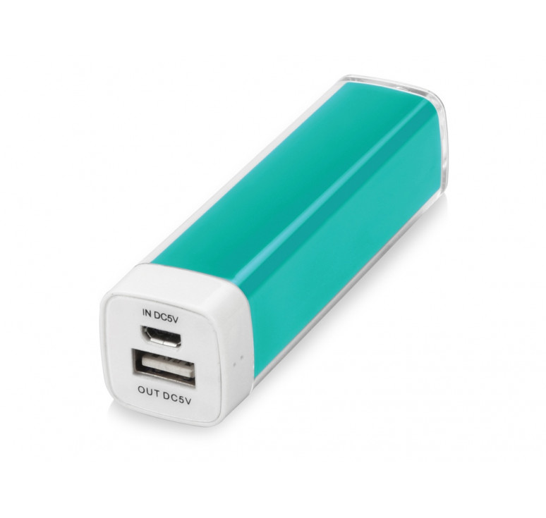 Портативное зарядное устройство Ангра, 2200 mAh, бирюзовый