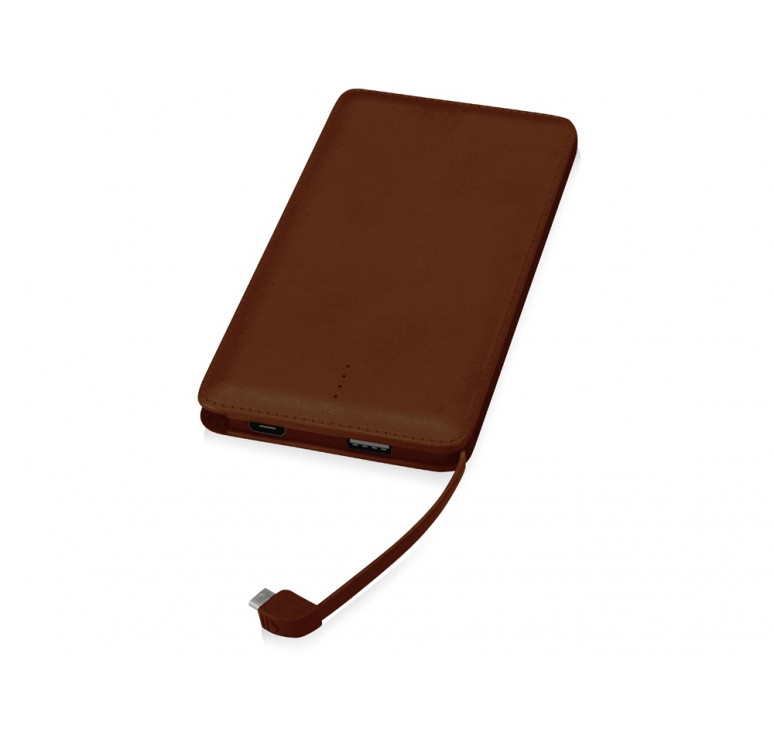 Портативное зарядное устройство Стор, 10000 mAh, коричневый