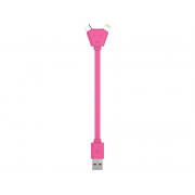 USB-переходник XOOPAR Y CABLE, розовый