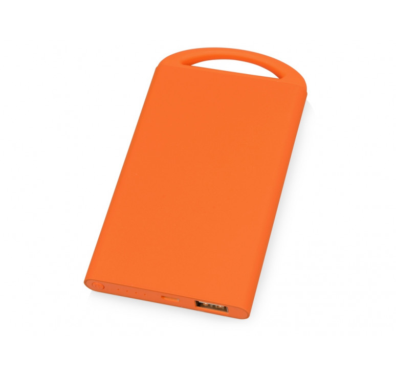 Портативное зарядное устройство Shine с зеркальной гравировкой, 4000 mAh, оранжевый