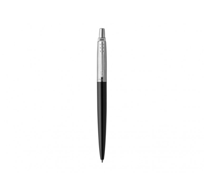 Шариковая ручка Parker Jotter Essential, Satin Black CT, стержень: M, цвет чернил : blue или black