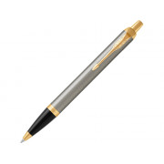 Ручка шариковая Parker IM Core Brushed Metal GT, серебристый/золотистый