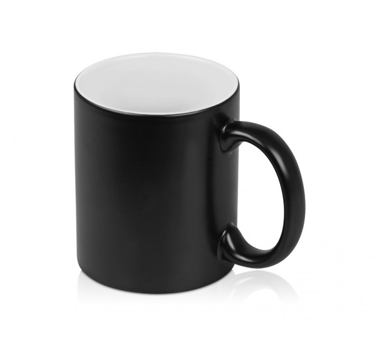 Кружка с покрытием для гравировки Subcolor BLK, черный/белый