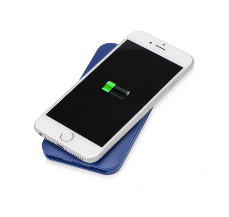 Портативное беспроводное зарядное устройство Impulse, 4000 mAh, синий