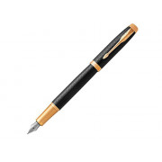 Перьевая ручка Parker IM Premium Black GT, перо: F, цвет чернил: blue, в подарочной упаковке.