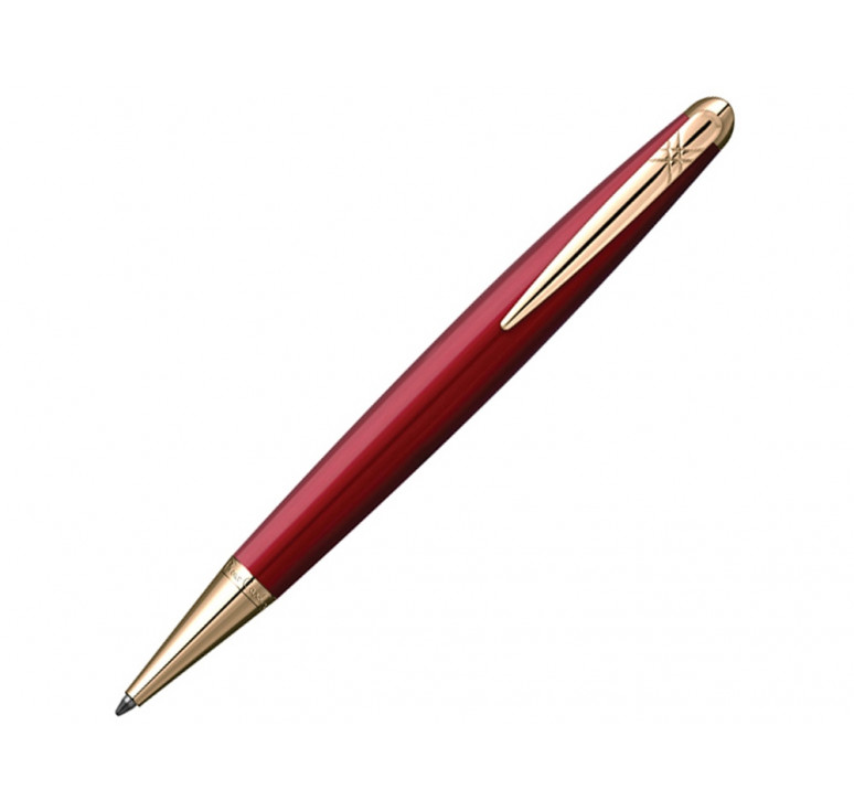 Ручка шариковая Pierre Cardin MAJESTIC с поворотным механизмом, красный/золотой