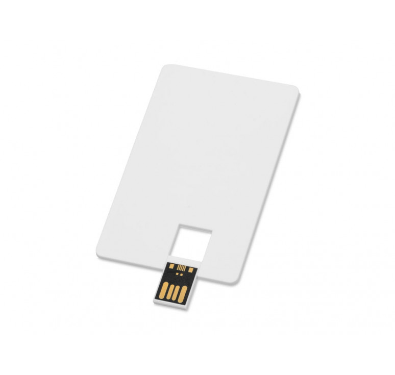 Флеш-карта USB 2.0 16 Gb в виде пластиковой карты Card, белый