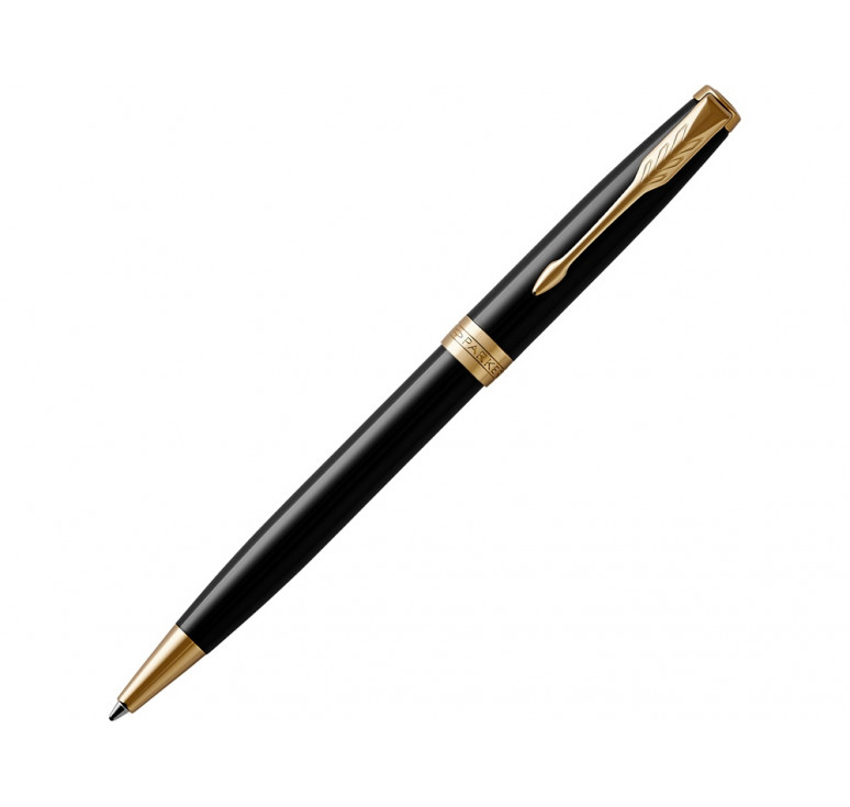 Ручка шариковая Parker Sonnet Core Black Lacquer GT, черный/золотистый
