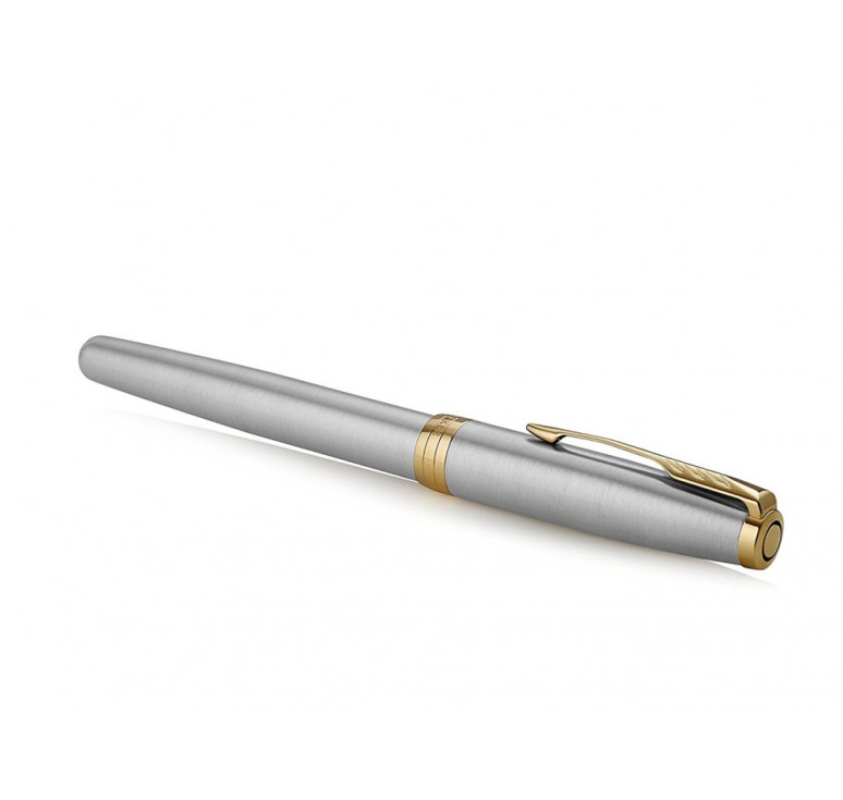 Ручка-роллер Parker (Паркер) Sonnet Core Stainless Steel GT, серебристый/золотистый