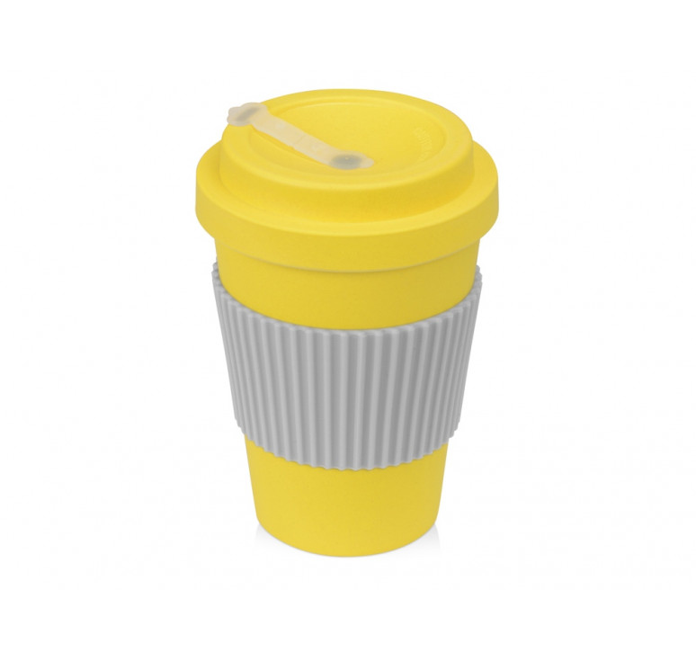 Термокружка Muffin из натуральных волокон, желтый