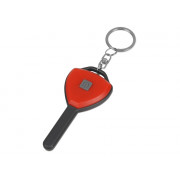 Брелок-фонарик COB Switch, красный/серый