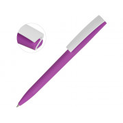 Ручка пластиковая soft-touch шариковая Zorro, фиолетовый/белый