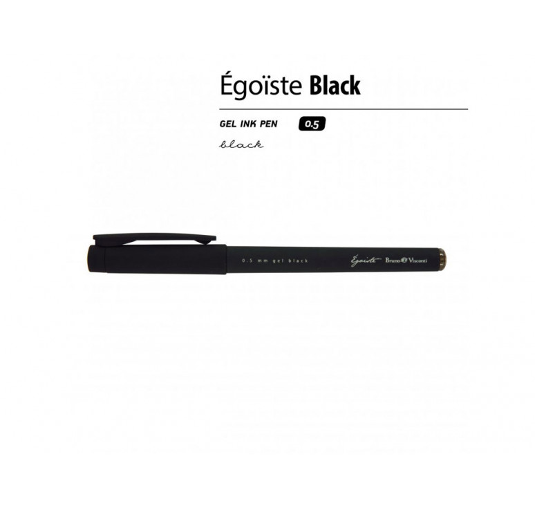 Ручка Egoiste.BLACK гелевая в черном корпусе, 0.5мм, черная