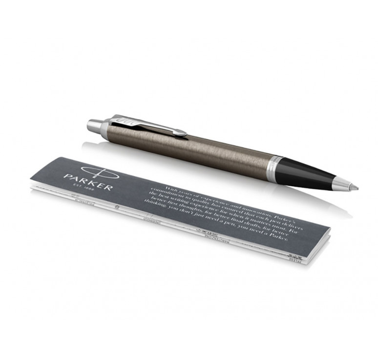Ручка шариковая Parker IM Core Dark Espresso Lacque CT, кофейный