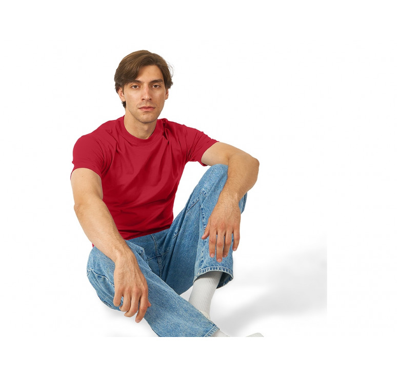 Футболка HD Fit короткий рукав с эластаном, мужская, красный