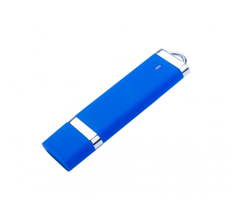 USB-флешка на 8 ГБ с покрытием soft-touch Орландо, синий