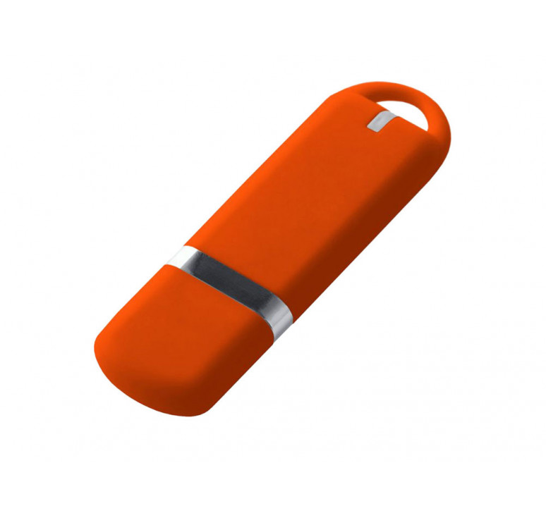 USB-флешка на 4 ГБ с покрытием soft-touch,оранжевый