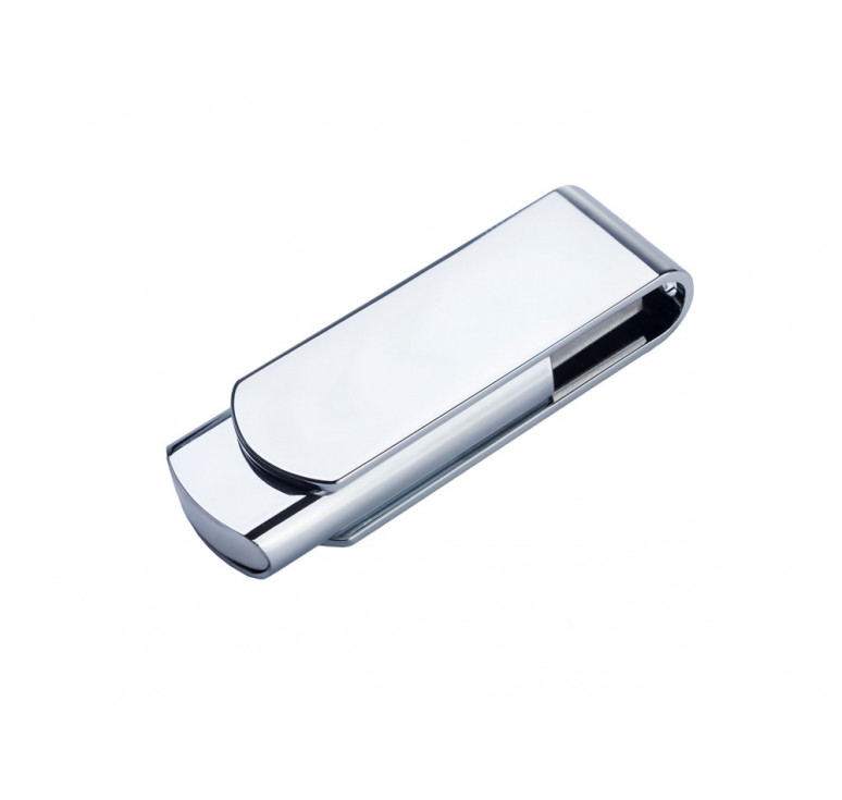 USB-флешка металлическая поворотная на 4 ГБ, глянец