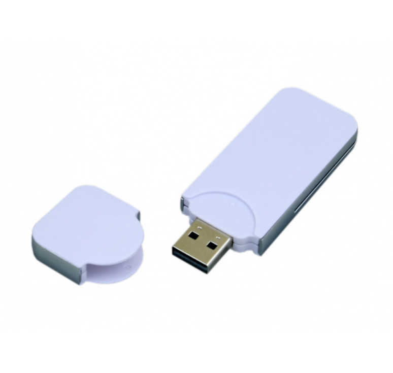 USB-флешка на 4 Гб в стиле I-phone, прямоугольнй формы, белый