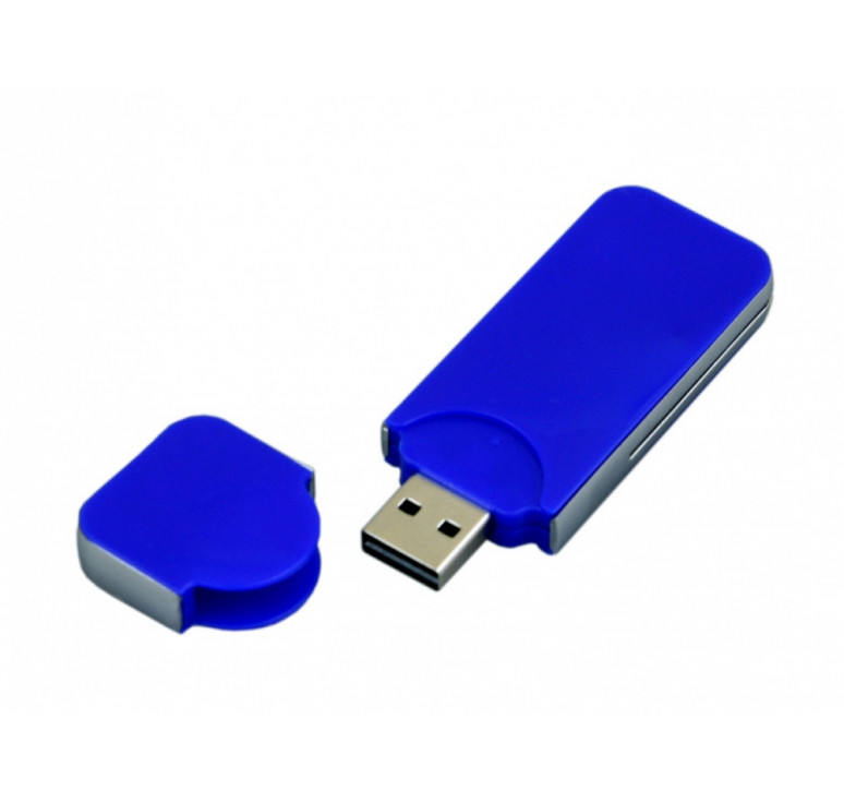 USB-флешка на 4 Гб в стиле I-phone, прямоугольнй формы, синий