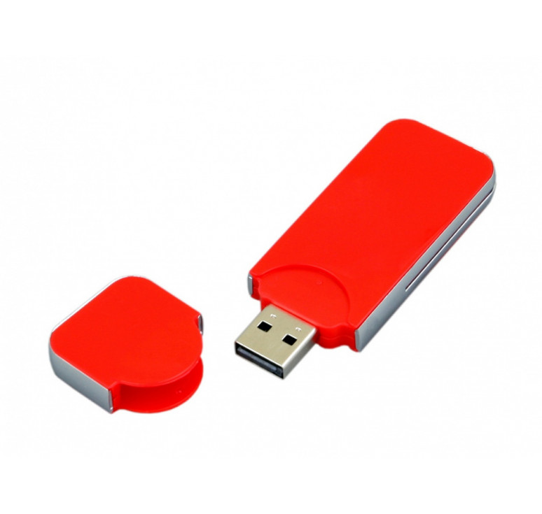 USB-флешка на 4 Гб в стиле I-phone, прямоугольнй формы, красный