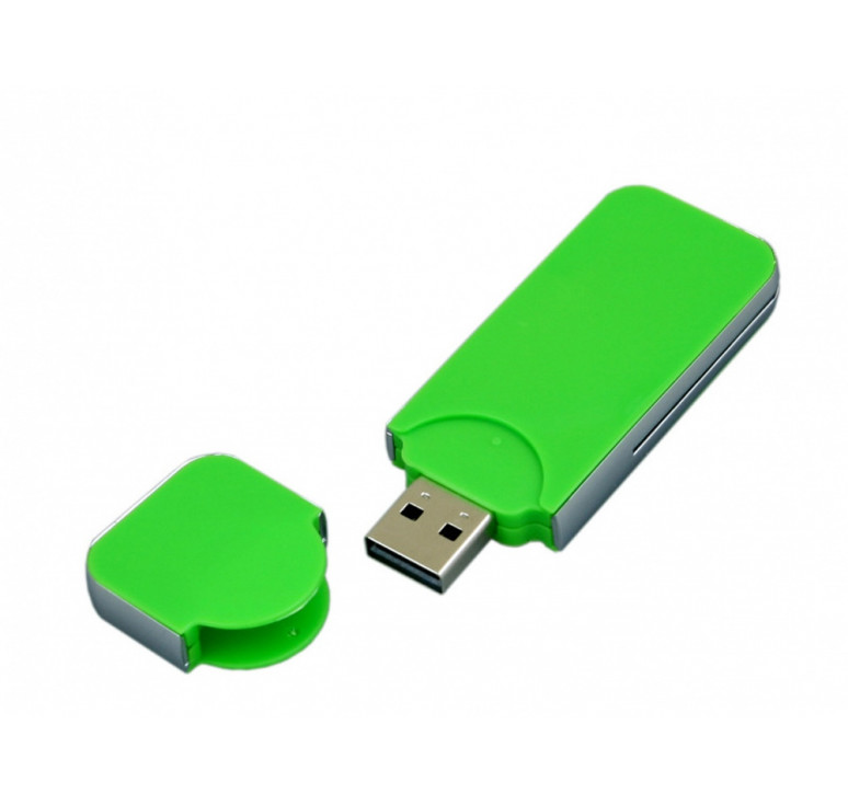 USB-флешка на 4 Гб в стиле I-phone, прямоугольнй формы, зеленый