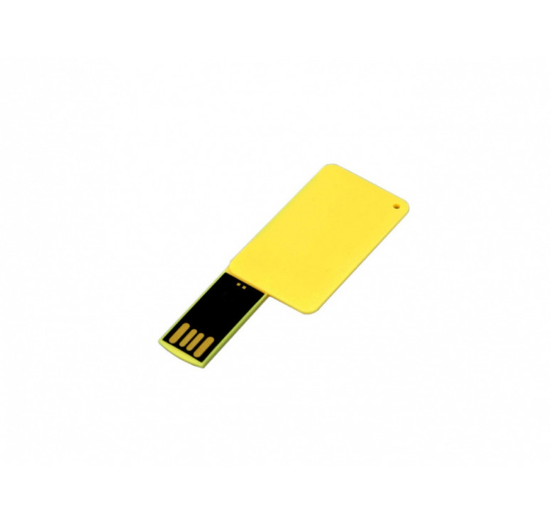 USB-флешка на 16 Гб в виде пластиковой карточки, желтый