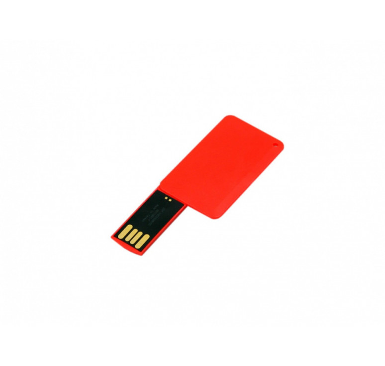 USB-флешка на 64 ГБ в виде пластиковой карточки, красный