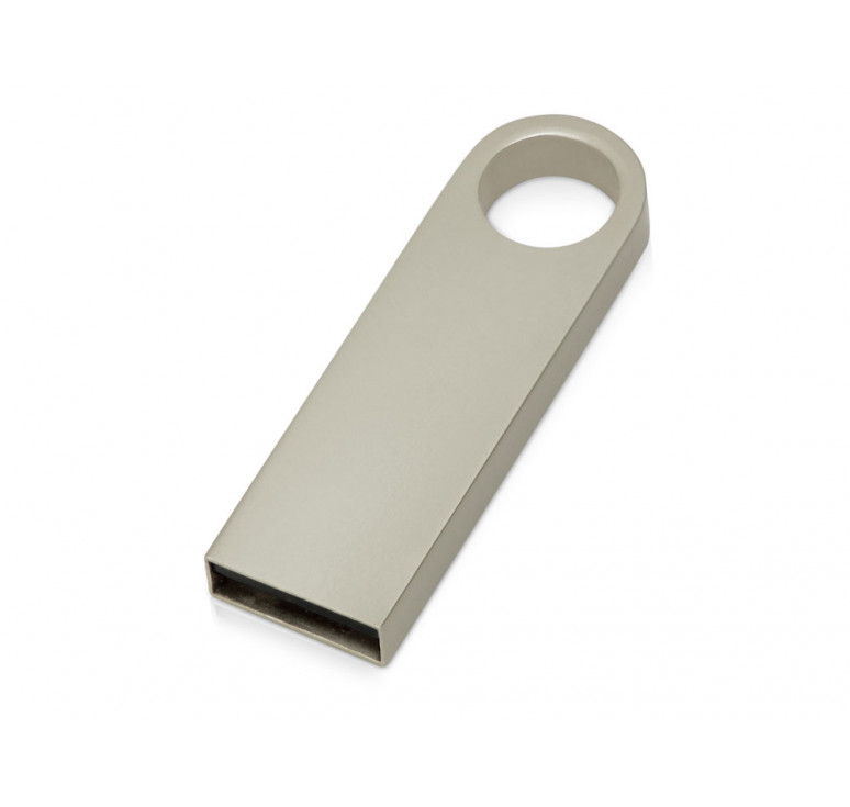 USB 2.0-флешка на 8 Гб с мини чипом и круглым отверстием, серебристый