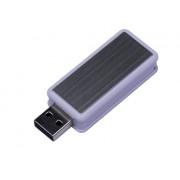 USB-флешка промо на 128 Гб прямоугольной формы, выдвижной механизм, белый