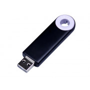 USB-флешка промо на 128 Гб прямоугольной формы, выдвижной механизм, белый