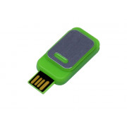 USB-флешка промо на 8 Гб прямоугольной формы, выдвижной механизм, зеленый