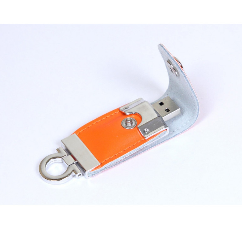 USB-флешка на 64 ГБ в виде брелка, оранжевый