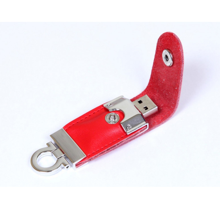 USB-флешка на 64 ГБ в виде брелка, красный