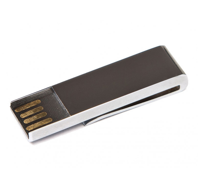USB-флешка на 64 ГБ в виде зажима для купюр, серебро
