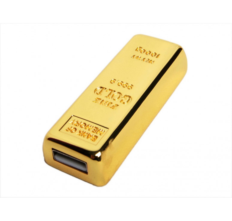 USB-флешка на 4 Гб в виде слитка золота, золотой