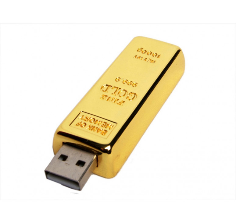 USB-флешка на 4 Гб в виде слитка золота, золотой