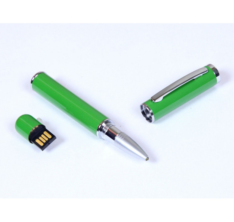 USB-флешка на 16 Гб в виде ручки с мини чипом, зеленый
