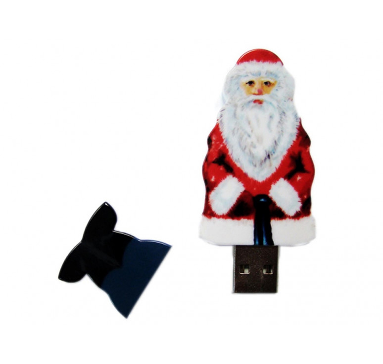 USB-флешка на 16 Гб Дед Мороз Santa под нанесение, белый