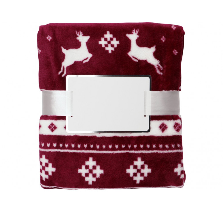Плед флисовый Snug, бордовый