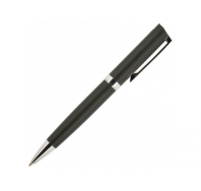 Ручкa BrunoVisconti шариковая автоматическая 1мм синяя Milano Graphite (черный металлический корпус)